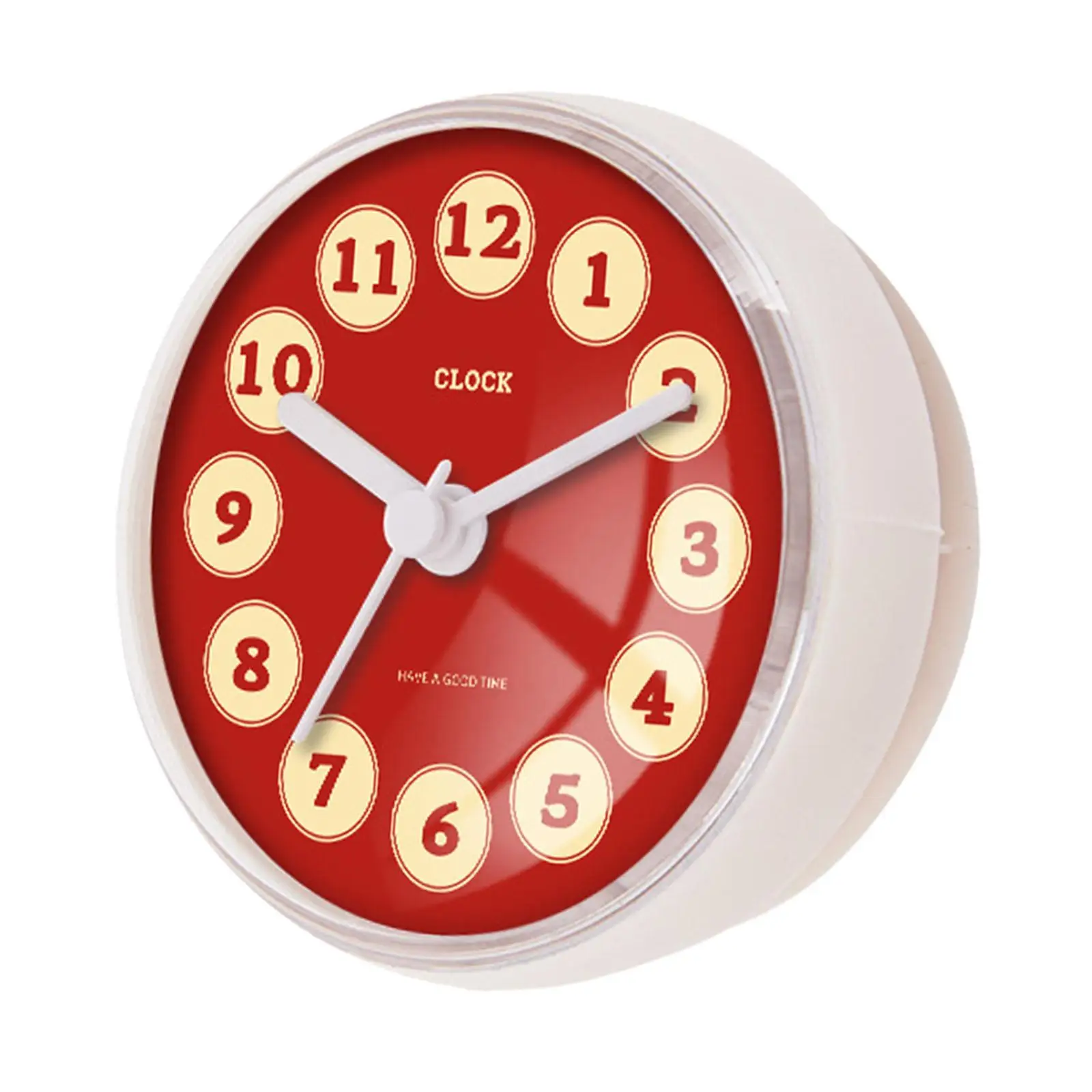 Fogproof Bathroom Waterproof Clock ABS PVC Material Small Suction Wall Clock for Pool Supplies Restroom
