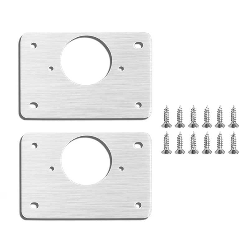 Placa de reparación de bisagra de 10 piezas, paneles de puerta de acero inoxidable, Base de mesa, tablero de reparación de tazas