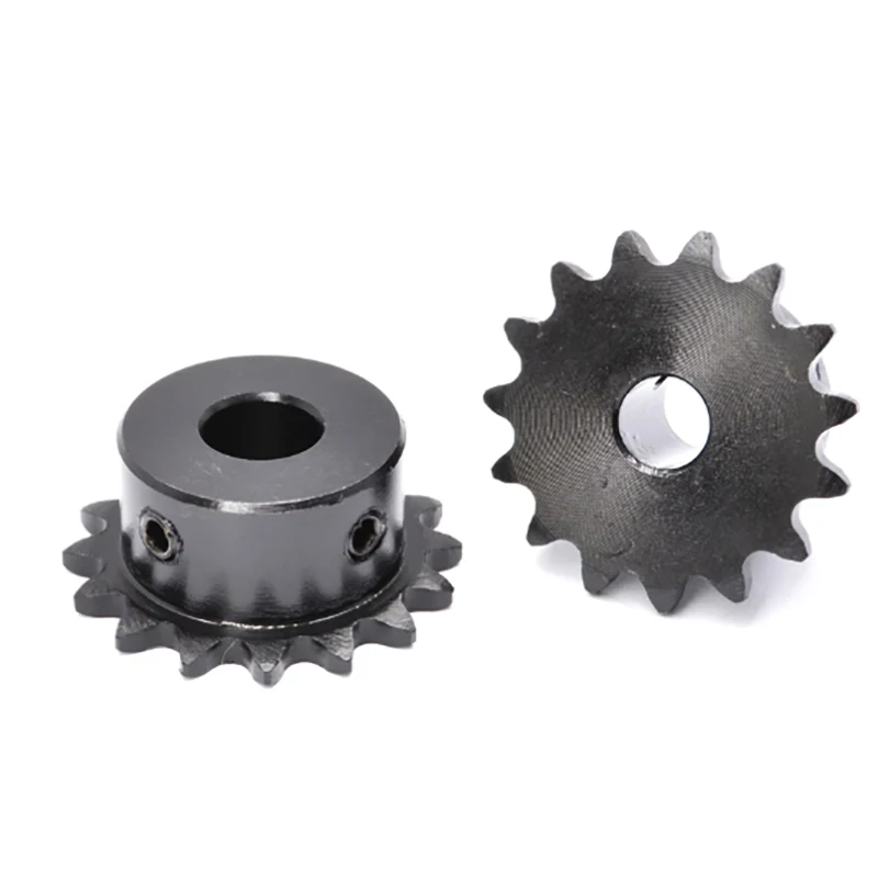 04C สเตอร์โซ่อุตสาหกรรม 45 #   ฟันเหล็ก 11T-30T พร้อมรูสกรู 5-18 มม. สำหรับระบบส่งกำลังรถยก