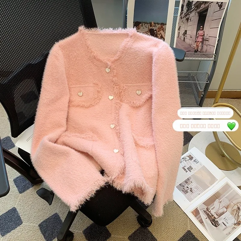 

Женское пальто Dopne Sle, осень-зима 2022, новый длинный кардиган-глушитель из полиэфирного волокна V-Ne