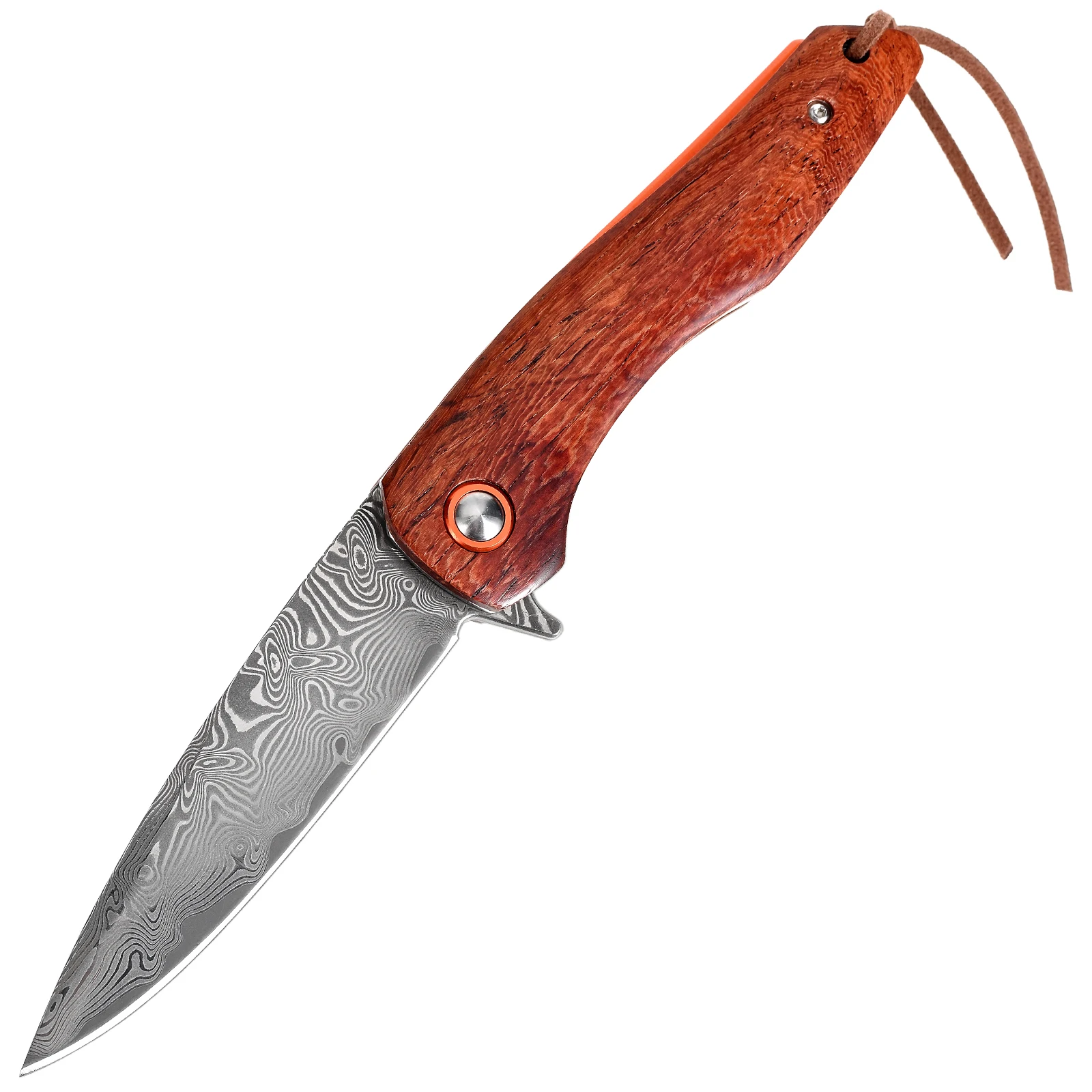 

HWZBBEN J245 Folding Pocket Knife Damascus Blade Outdoor Camping Survival Hand Tool Woodworking Paper Fruits Cutter Edc