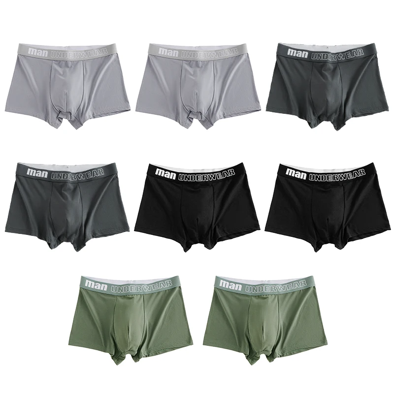 8 Pcs/Lot Men's Sexy Letter Panties Underwear Comfortable Shorts Gifts for Man Boxers Briefs Underpants