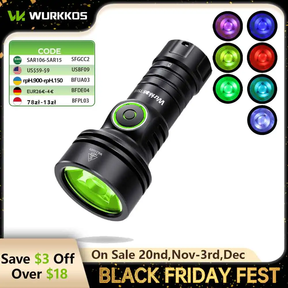 yZ[zWurkkos TS11 EDC ~j 18350 RGB ⏕d͂ 2000LM USB-C [d SFT40 g[` IP68 [NCg Anduril 2.0