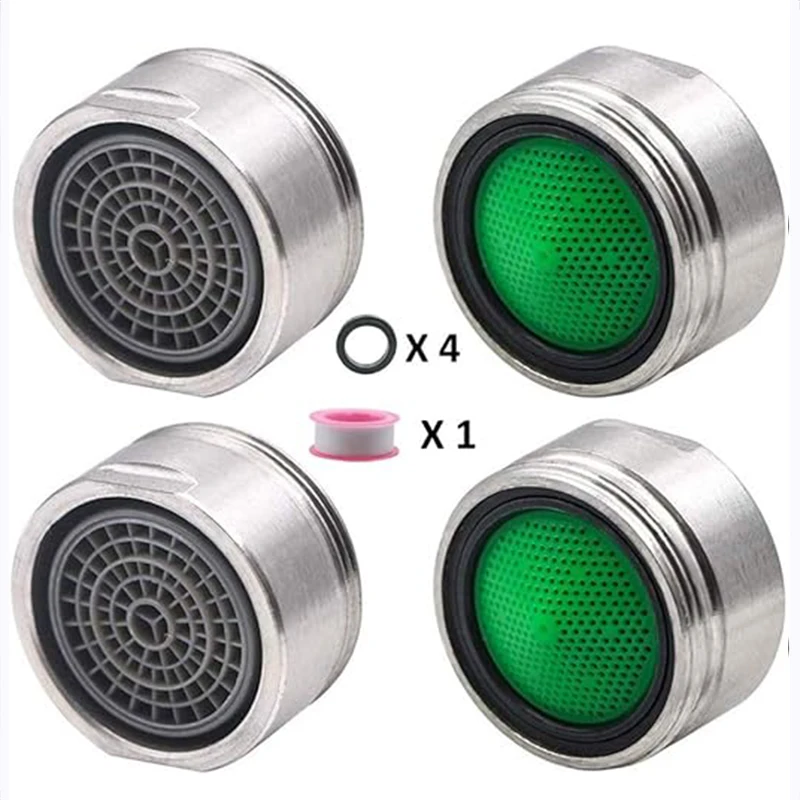 4 Pcs Chrome Black Water Saving Replaceable Filter Mixing Spout 24/20mm Threaded Bathroom Faucet Aerator bathroom accessories
