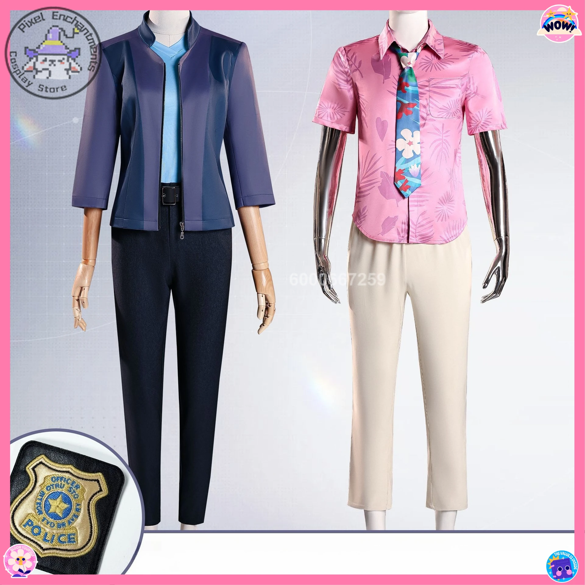 

Popular Movie Cosplay Costume Anime Judy Hopps and Nick Wilde Role Playing Outfit Full Set Suits for Men Women Comic Con Party