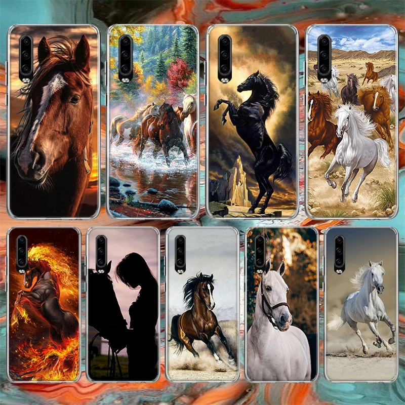 Horse Great Beauty Galloping Soft Phone Case For Huawei P30 P40 P20 P50 P10 Lite Mate 40 30 20 10 Pro Pattern Customized Cover F