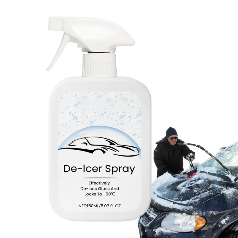 150ml Window Defroster Ice Melt Spray Windshield Glass Defroster Snow Melting Agent Windshield Deicer Spray Glass Freeze Remover