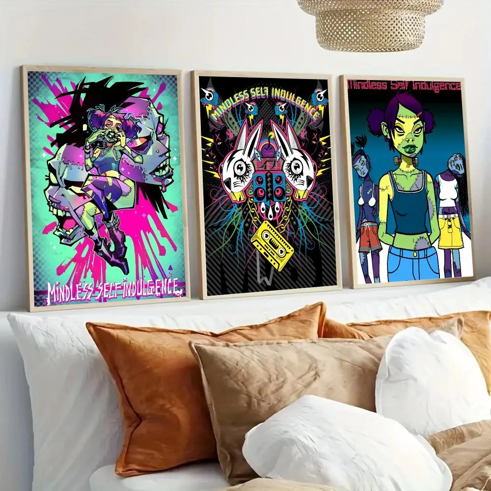 M-Mindless S-Self I-Indulgence Poster Modern Home Living Bedroom Bar Hallway Waterproof Wall Art Aesthetic Decor