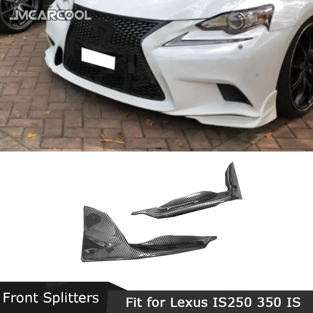 

JMCARCOOL Carbon Fiber Front Bumper Splitters Flaps Apron For Lexus IS250 300 IS F Sport Sedan 4 Door 2014-2016