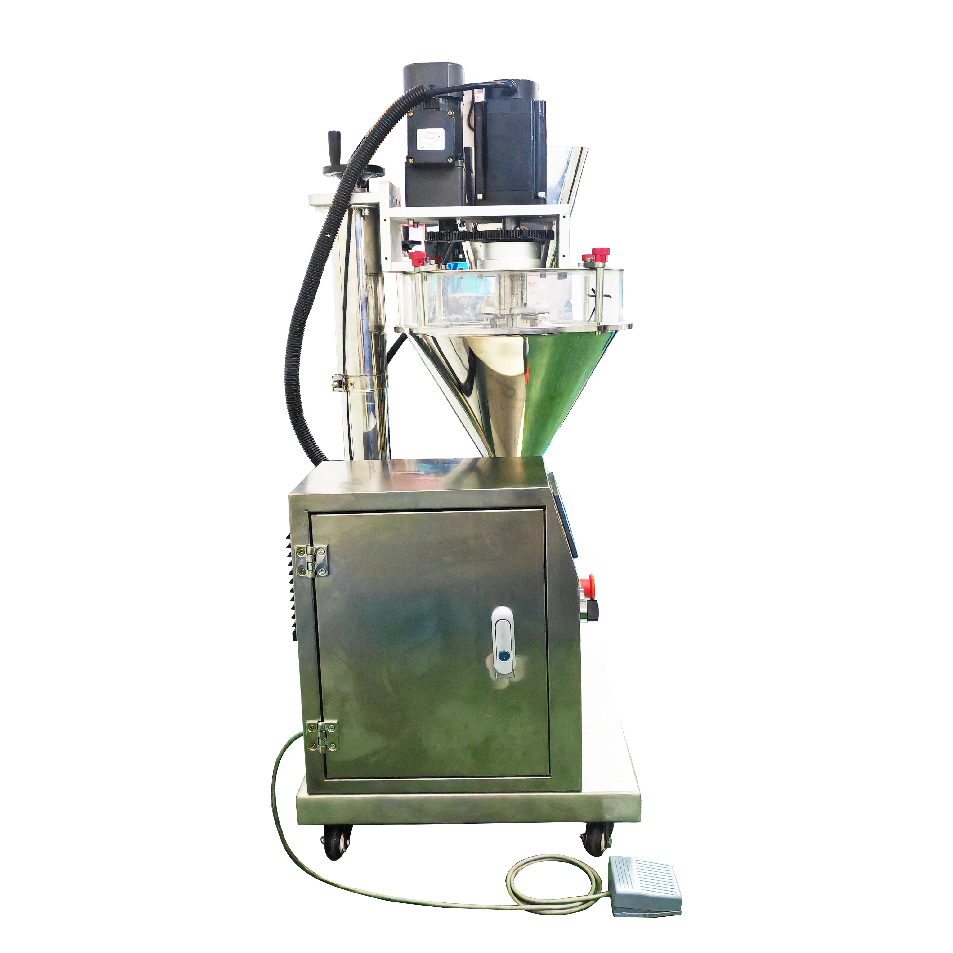 AOC-5 Semi-Automatic Dry Powder Filling Machine For Milk Chemical Powders Plastic Glass Bottles Pouches Directly Manufacturer