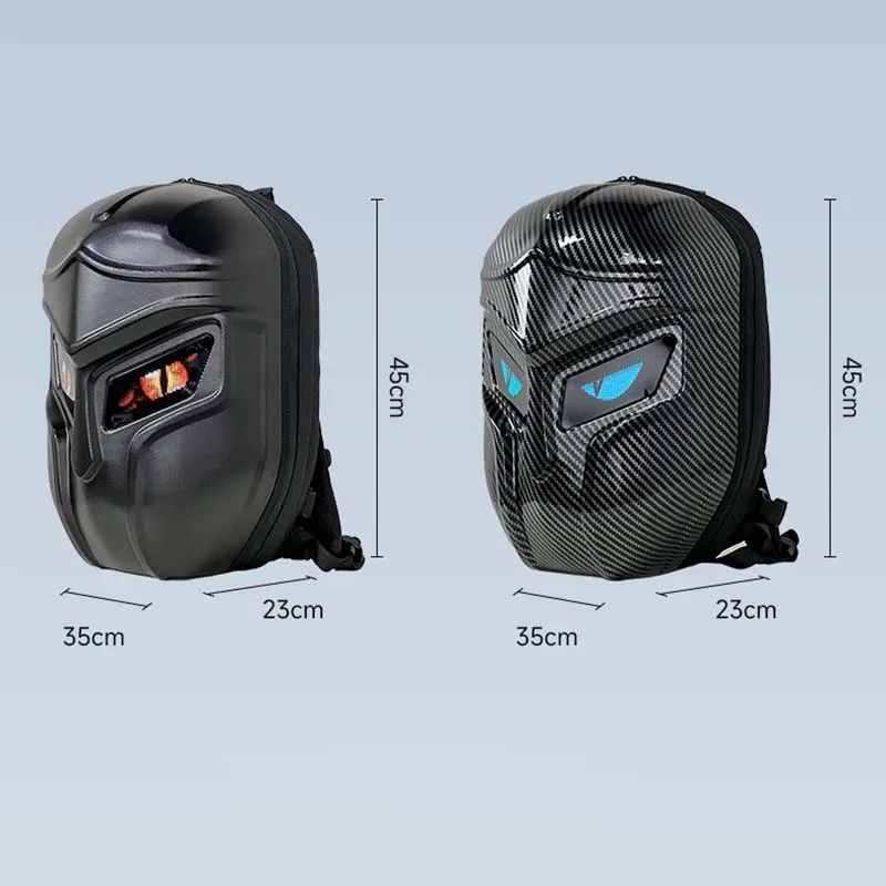 LED Backpack Motorcycle And Bicycle Cycling Backpack Trendy Riding Bag APP Bluetooth Control Hard-Shell Waterproof Backpack Gift