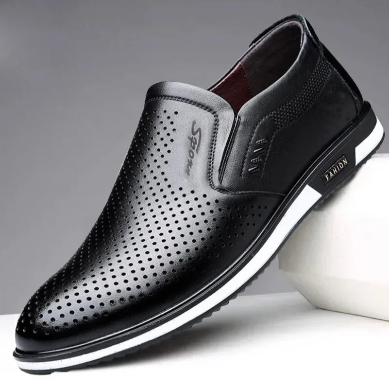 

Мужские кожаные туфли 2025: дизайнерские лоферы, высококачественные мокасины для взрослых, мужские туфли для вождения, мужская формальная обувь
