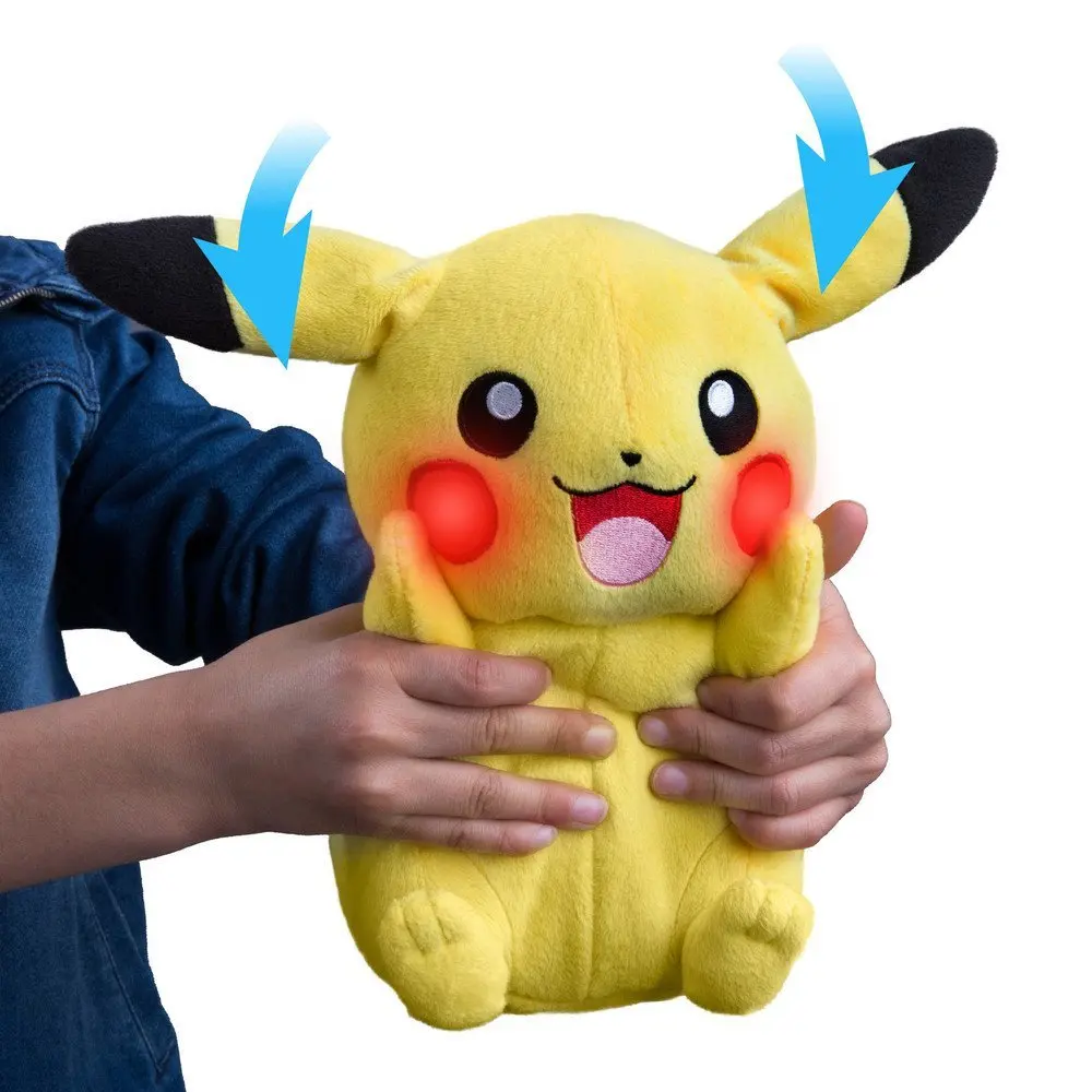 Collectible Pikachu Sound-Making Plush Toy with Glowing Red Cheeks, Pokémon Pet Doll