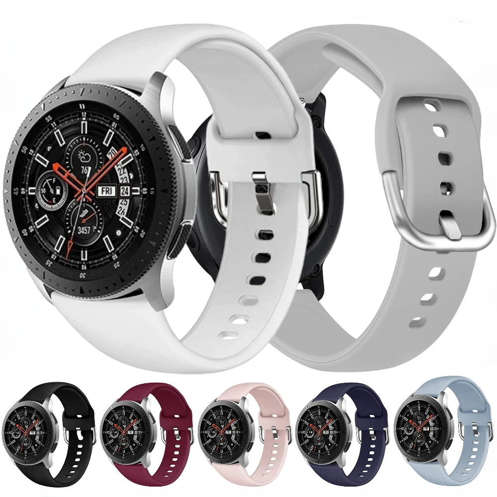 

20mm 22mm Silicone Band For Samsung Galaxy Watch 4 5 44mm 40mm/Classic/Gear S3/Active 2 Wristband Huawei Watch 3/GT 2 46mm Strap