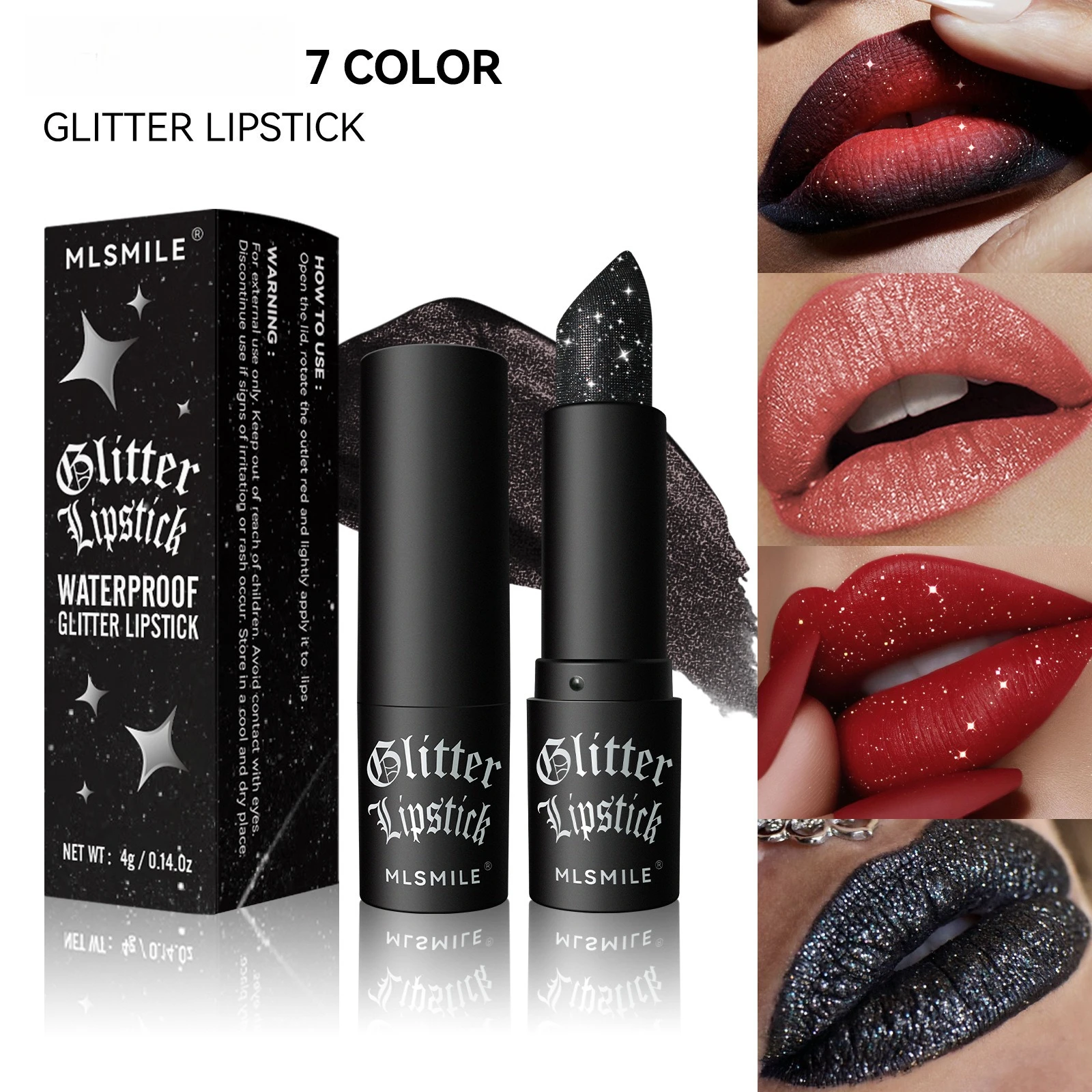 Multi-Color Non-stick Cup Matte Lipstick Flash Lasting Easy Color Diamond Lipstick Dark Halloween Look