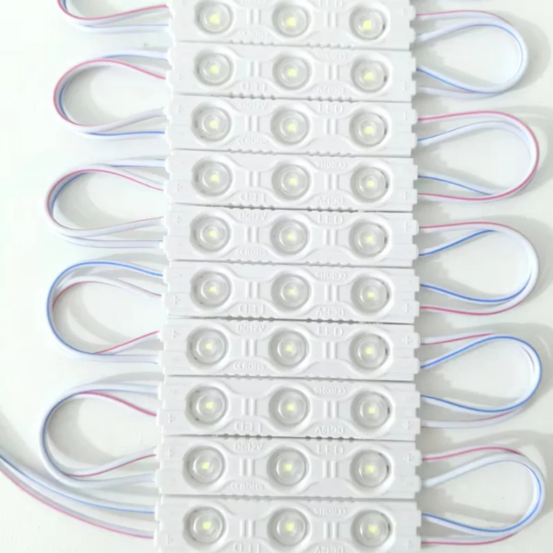 500 ชิ้น DC12V 2835 3LED โมดูลฉีดกันน้ํากลางแจ้ง IP67 Strip Light สําหรับ Shop ป้ายโฆษณาป้าย Letter Decor