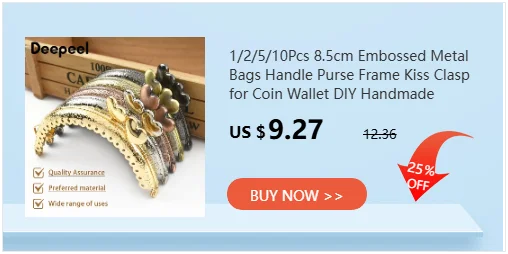 2Pcs Deepeel Metal Bag Handles Purse Frame O D Rings Handbags Replacement Chain DIY Bags Handle Handmade Hardware Accessories