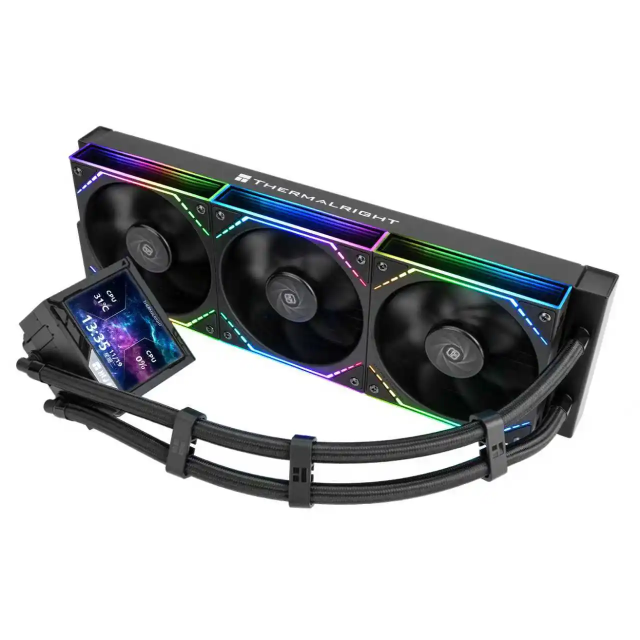 써멀라이트 몰니르 비전 360 ARGB 블랙 V2 4핀 PWM 올인원 수냉 라디에이터