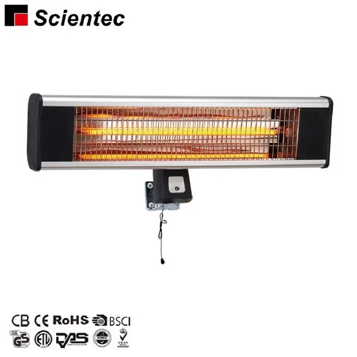 Hot Sale IP44 Approved 1.8 Meters1800W Outdoor Use Wall Mounted Waterproof Patio Heater
