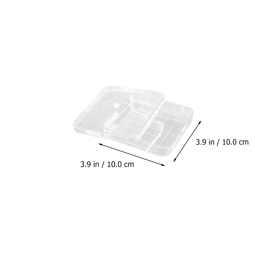 Piatto di Petri in plastica trasparente sterilizzato riutilizzabile durevole da 5 pezzi per laboratorio biologia ricerca scientifica piastra di Petri in plastica