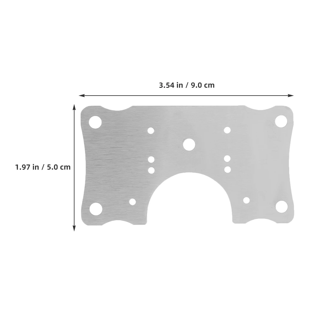 

5 Pcs Cabinet Repair Board Hinge Plate Metal Cupboard Kitchen Cabinets Suite Plates Hinges Door Stainless Steel