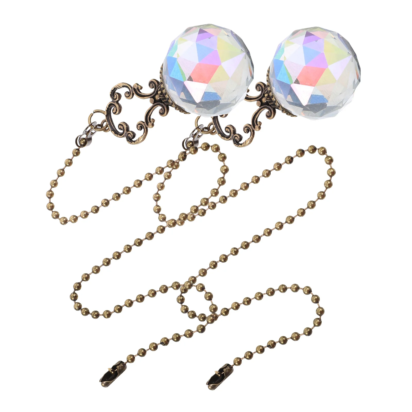 

2 шт., винтажный хрустальный потолочный вентилятор, подвесная подвеска, декоративный светильник, удлинитель цепи, сменные аксессуары для ламп