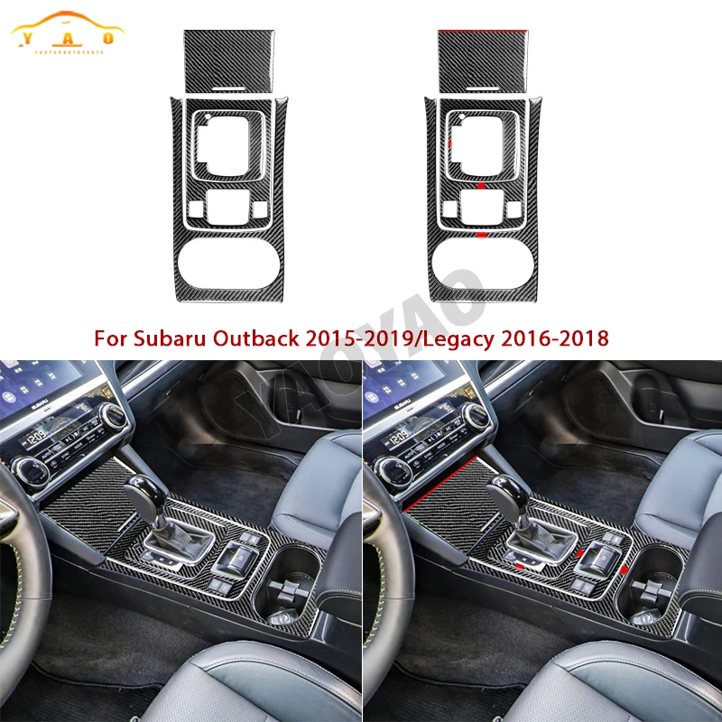 

Car Sticker For Subaru Legacy Outback 2015 2016 2017 2018 2019 Car Gear Shift Panel Carbon Fiber Accessories