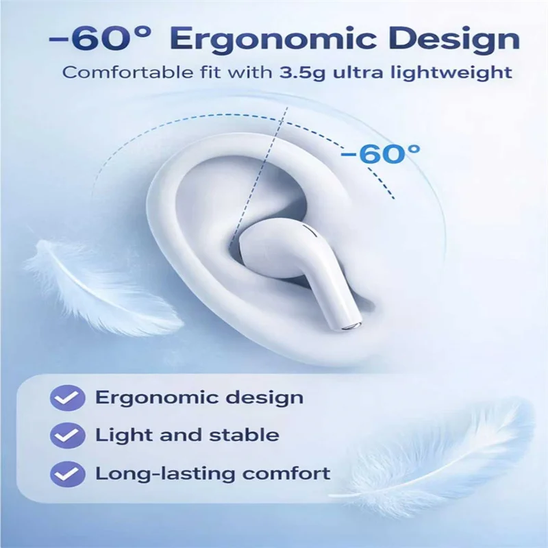 Fineblue M5 TWS Bluetooth 5.4 Earbuds ENC Smart Touch Ultra Light Mini In-Ear Wireless Headphones Sports Gaming Stereo Earphones