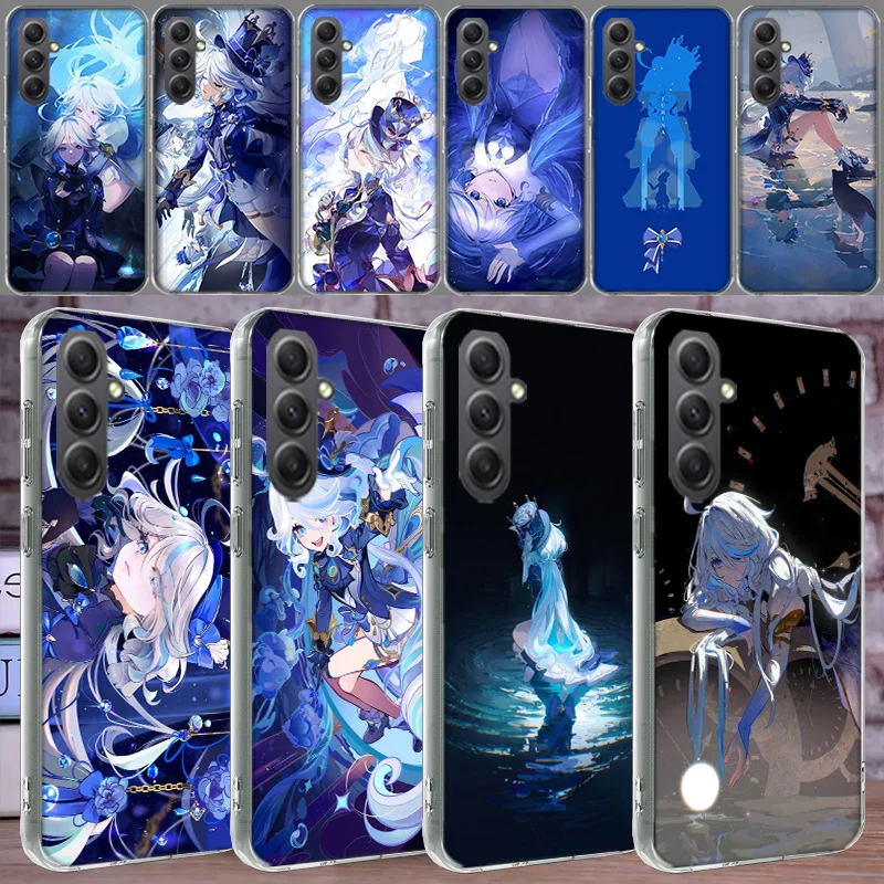 Cute Furina Genshin Impact Phone Case for Samsung A16 A26 A36 A56 A17 A37 A57 A07 A06 A02S A03 A04S A05S Galaxy Note 20 10 A50S