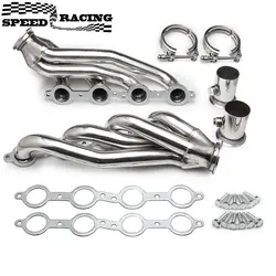 Stainless Stell Turbo Exhaust Conversion Swap Header Manifold Kit For Chevy GMC C10 1960-86 LS LS1 LS2 LS3 EM-2001-S