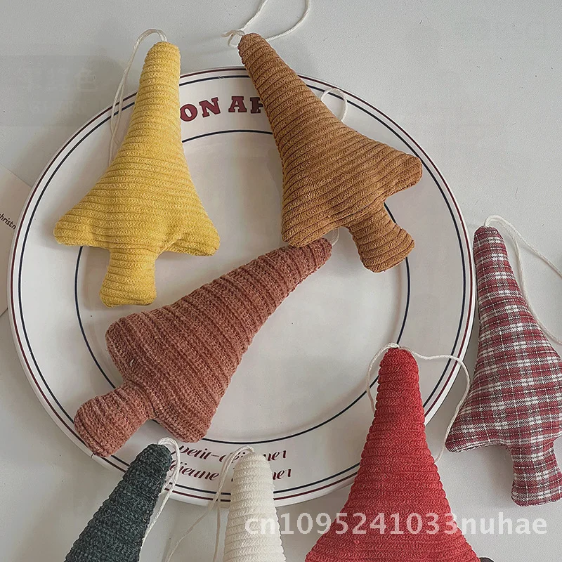 

Рождественская елка в форме ткани, подвесные украшения в стиле ретро, красный плед и больше, нетканая кукла Xinfan, декоративные аксессуары для праздника