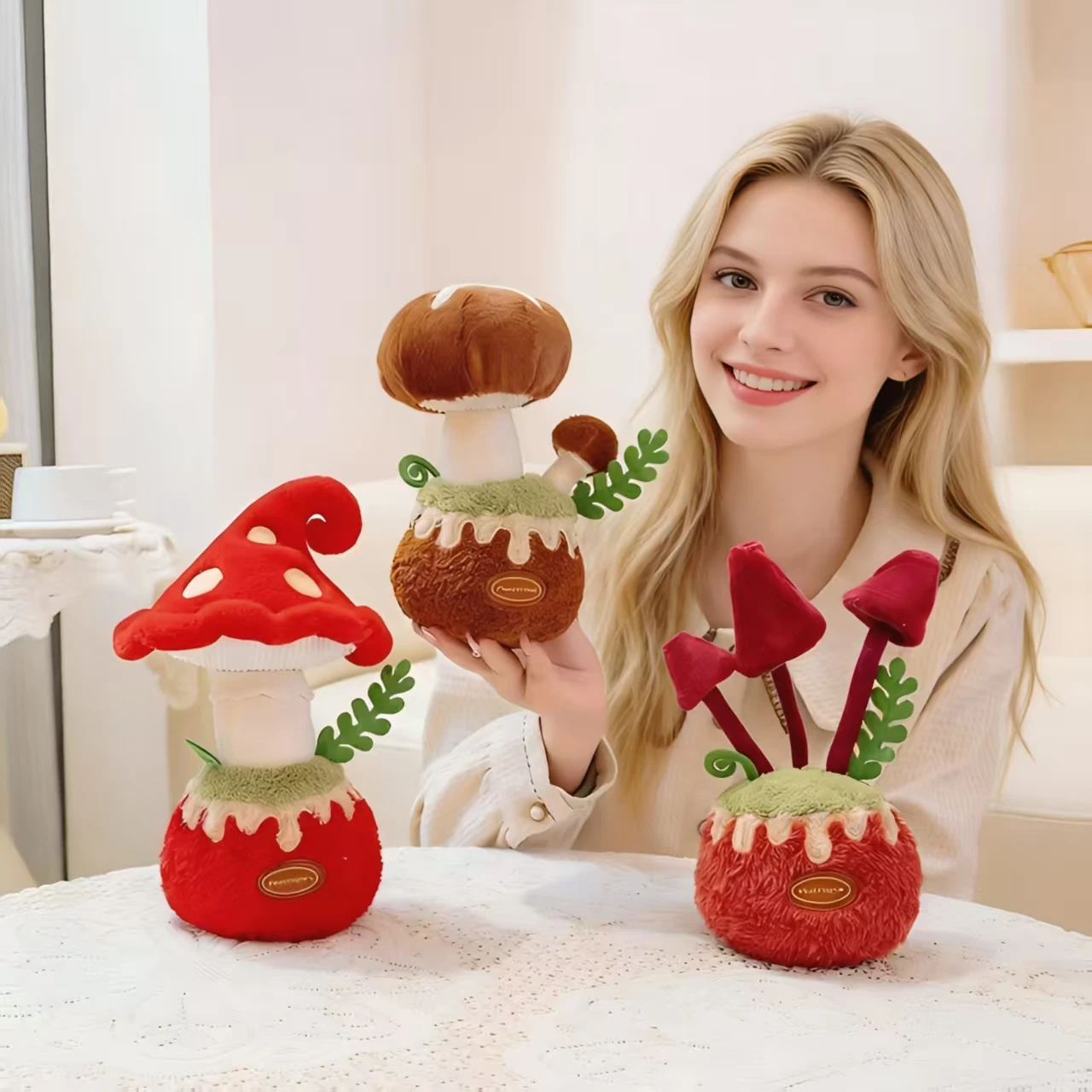 

Милая плюшевая игрушка в виде гриба в горшке – креативный декор для дома, украшение для гостиной, мягкая плюшевая кукла, идеальный подарок на день рождения