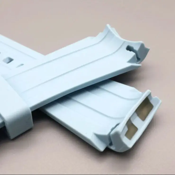 Convient pour montre-bracelet à motif de pneu tissé Omega, bracelet en silicone liquide, joint de bouche incurvée, interface dédiée de 20MM sans couture