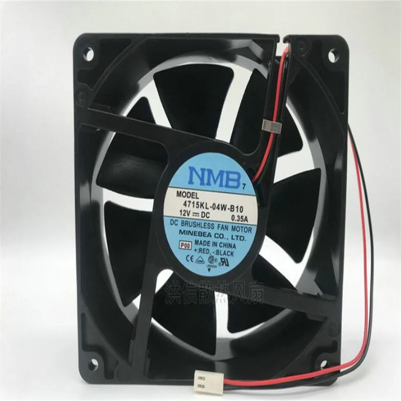 

Original nmb 12038 4715kl-04w-b10 dc12v 0.35a two-wire chassis axial cooling fan