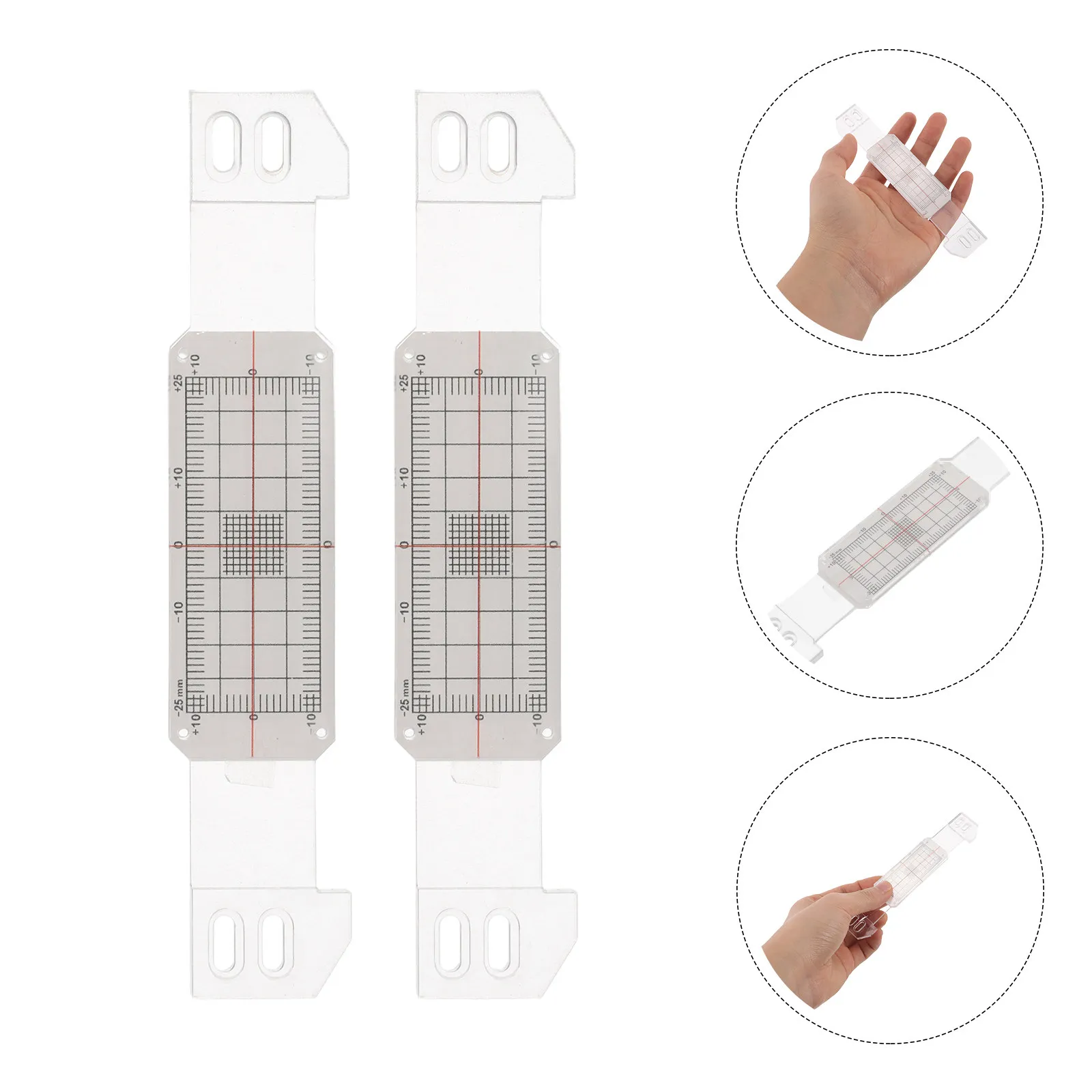 3Pcs Wall Crack Monitor High Precision Crack Width Gauge Meter Acrylic Concrete Measuring Tool for Home Bridge Building
