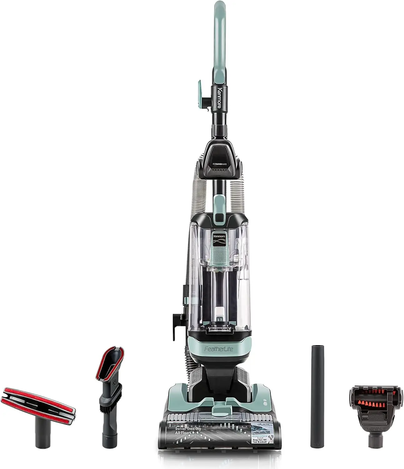 

DU1275 Bagless Upright Vacuum Lightweight Carpet Cleaner with 4 Height Adjustment, Hair Eliminator brushroll, Pet HandiMate
