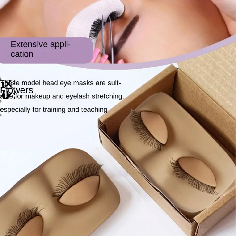 Manekin do przedłużania rzęs z PVC, silikonowe wyjmowane oczy, narzędzie do ćwiczeń przedłużania rzęs, profesjonalny miękki manekin do nakładania rzęs