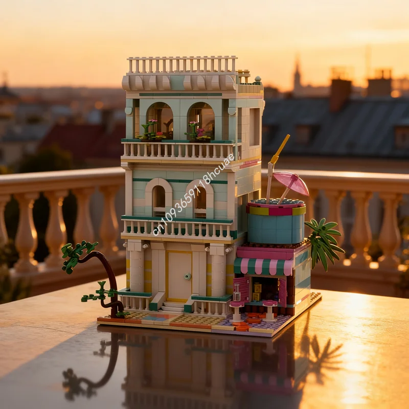 

1025pcs MOC Alter Beach House Modulared Model Building Blocks Construction Assemble Creative Toys Idea Christmas Gift Education