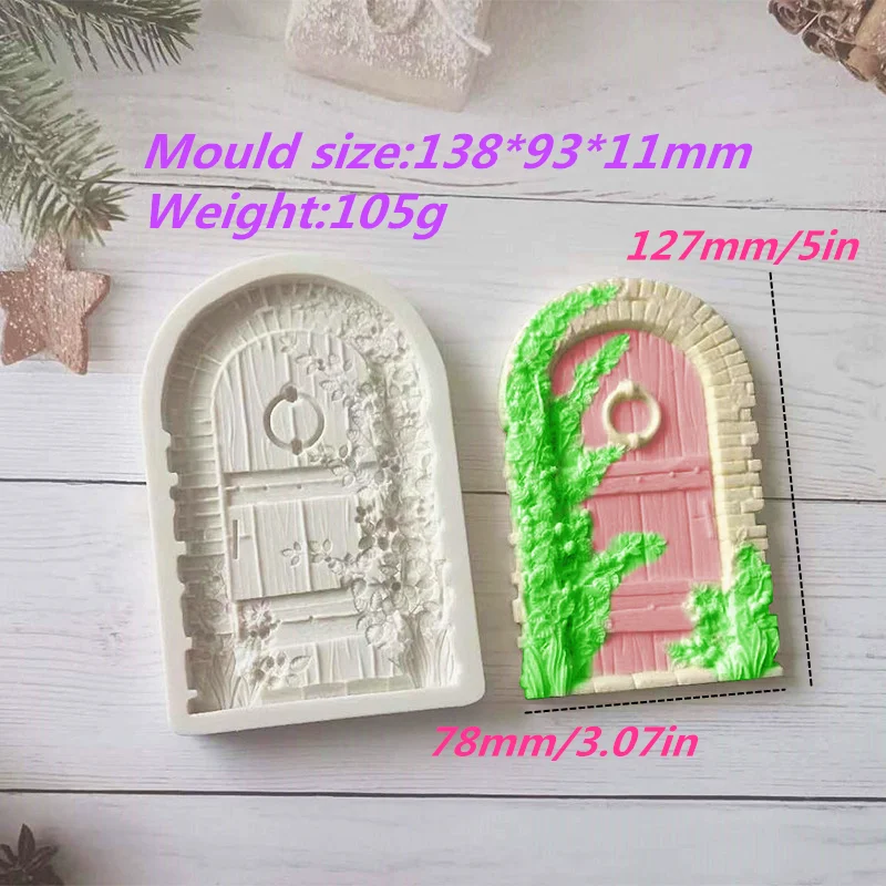 Silicone Mold Flower Exquisite Door Sugar Cake Decoration Baking Tool For Diy Clay Art Paper Cup Cake Chocolate Kitchenware