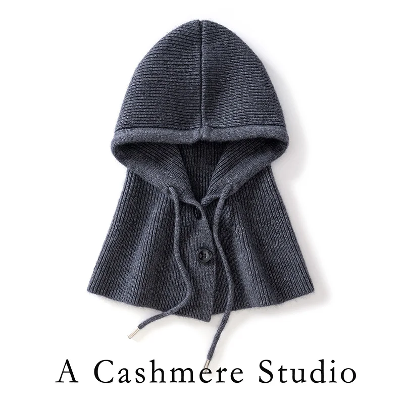 Barak Rafa hat women's 100% cashmere knitted wool hat cold hat winter pullover hat solid color thick drawstring without brim cap