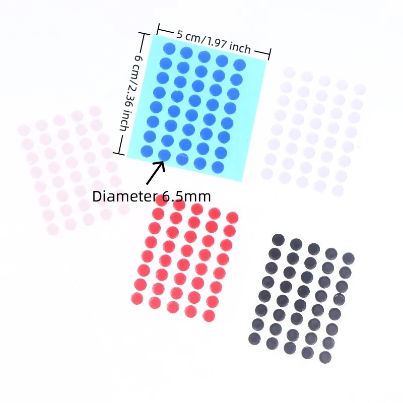 40Pcs/sheet 6.5mm Diameter 0.8mm Thickness Small Dots Mouse Skates For Mouse Foot Glide Feet Sticker Universal