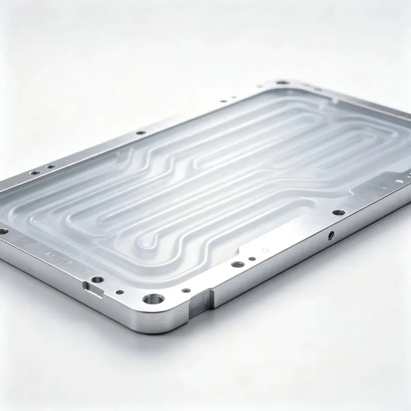 Polished Die‑cast Aluminum Cooling Plate for EV Battery Thermal Management Auto Heat Dissipation Equipment Accessory