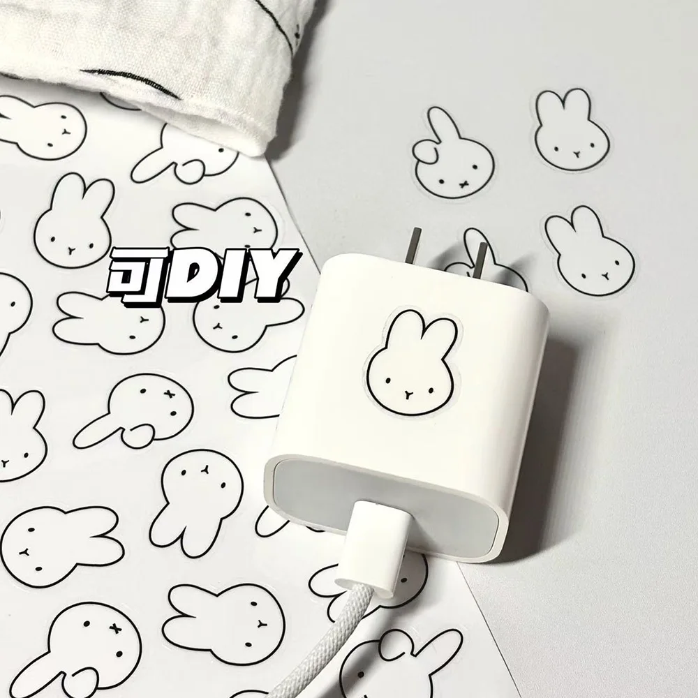 Süße Miffy Kawaii Aufkleber Cartoon DIY wasserdichte dekorative Aufkleber Notebook Computer Handy Shell Weihnachtsgeschenk – Detail 1