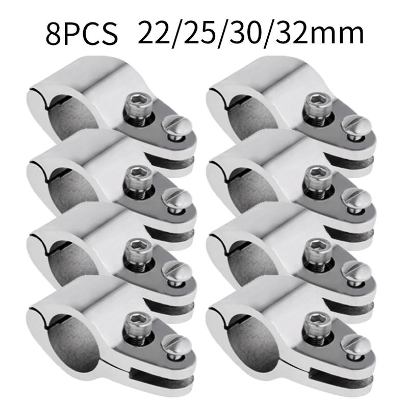 

8PCS 316 Stainless Steel Boat Jaw Slide Bimini Top Fitting 22mm 25mm 30mm 32mm Marine Hardware Accessories