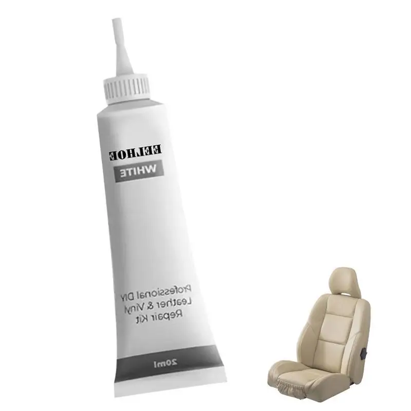 20g Sofa Car Seat Leather Complementary Refurbish Cream Repair Paste White/Black/Gray Leather Repair Gel Scratches Cracks Repair