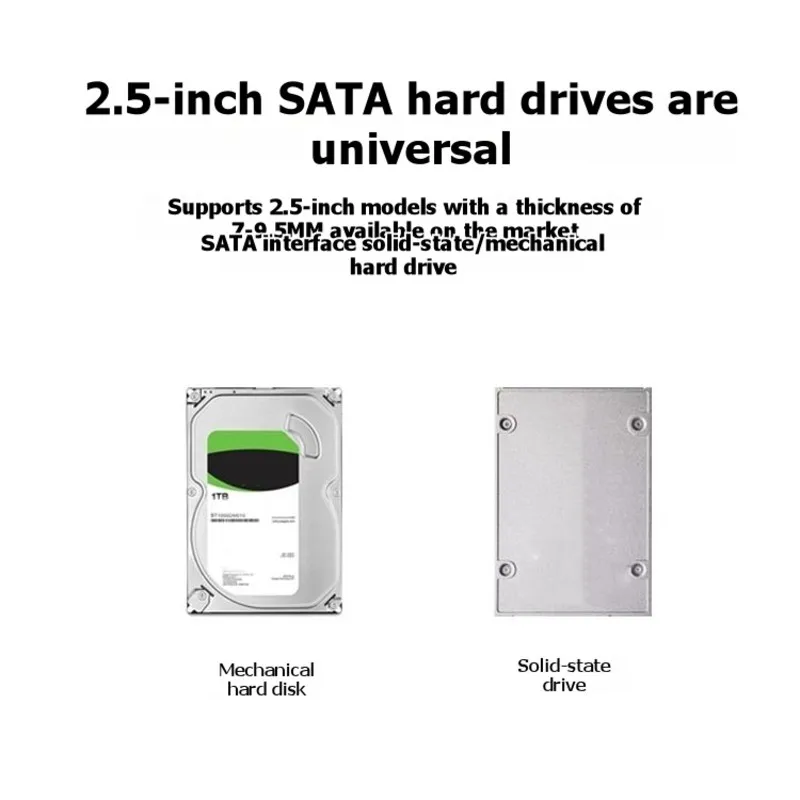 【PUBLICITY】USB 3.0 SATA 2.5-Inch Enclosure For HDD/SSD-For Laptops-Black Design Diagonal Pattern