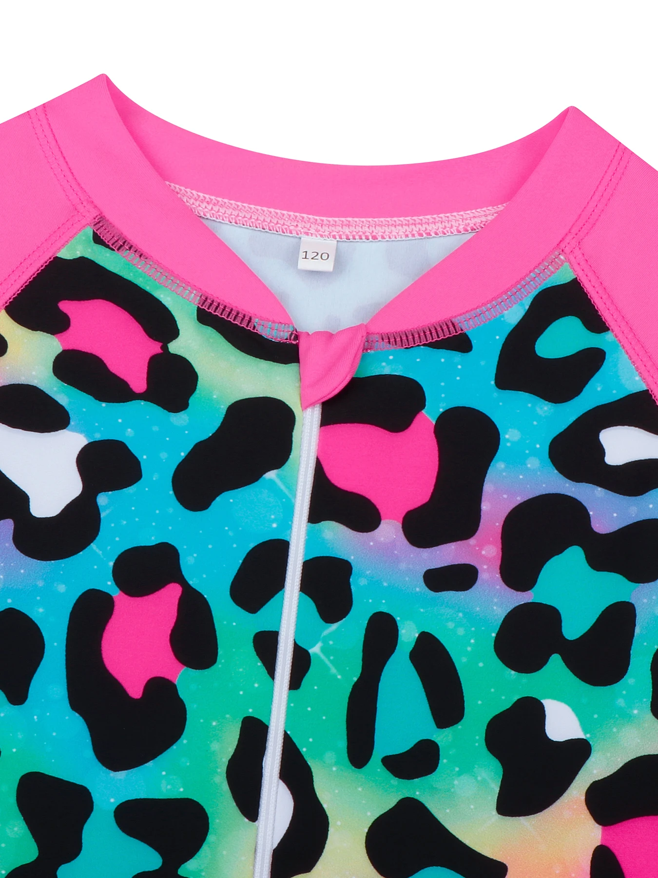 الفتيات طويلة الأكمام ليوبارد ملابس الصيف شاطئ ثوب السباحة قطعة واحدة ملابس السباحة السباحة ازياء الأطفال بيكيني قطع القاع جديد