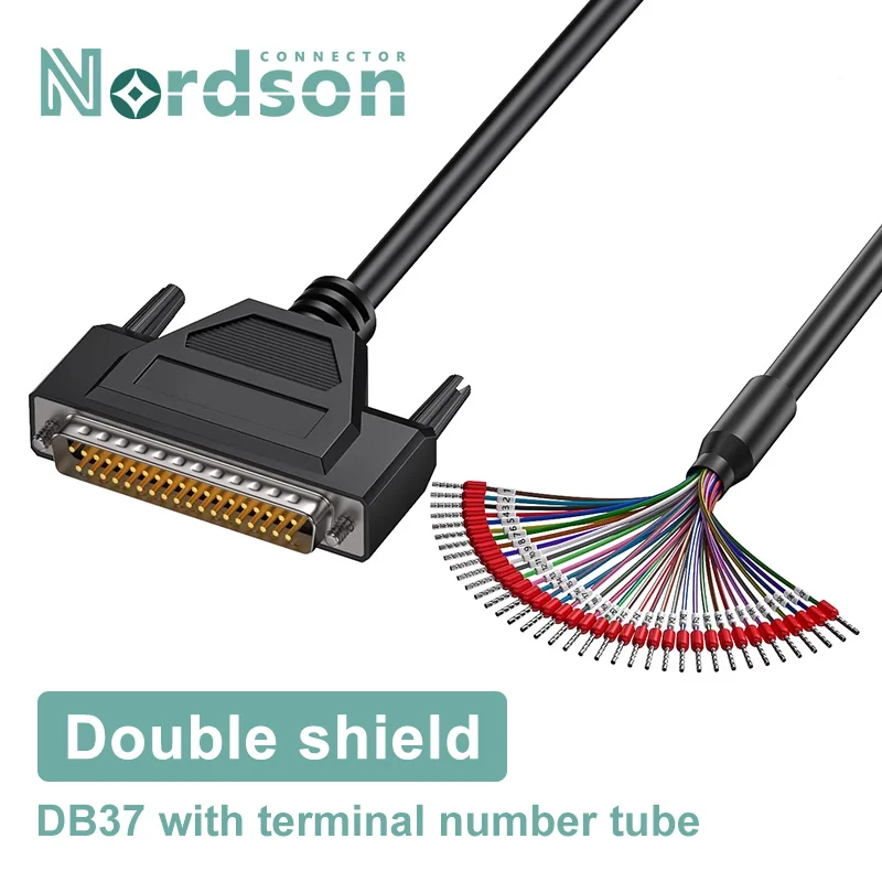 DB37 DB44 Single Head with Number Tube Parallel Port Cable 37pin Double Shielding Male Female 44pin 26AWG Plug Connector 3/5/10M