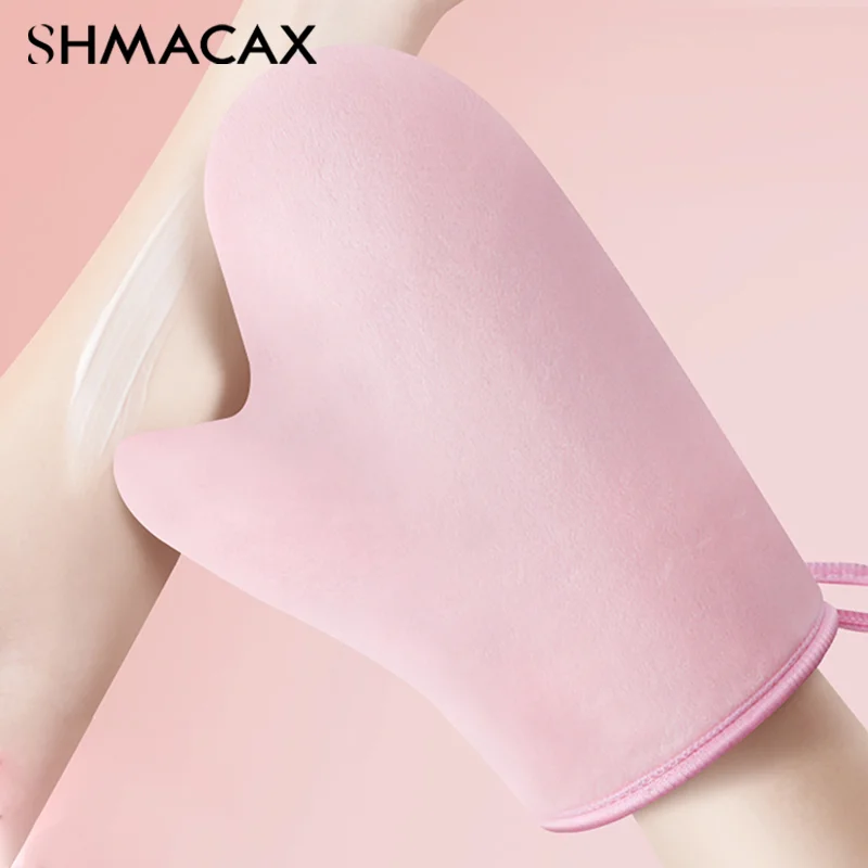 Body Lotion Glove Self-Tanning Mitt Double-Sided Prevents Sticky Hands Applicator Quick Dry Flocking Glove Makeup Applicator