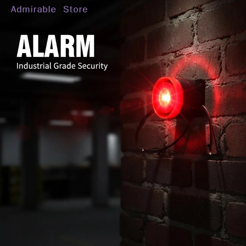[W]1Pcs High Decibel Sound And Light Alarm 12V 24V 220V Buzzer Anti-theft Audio Electronic Horn Waterproof Dustproof